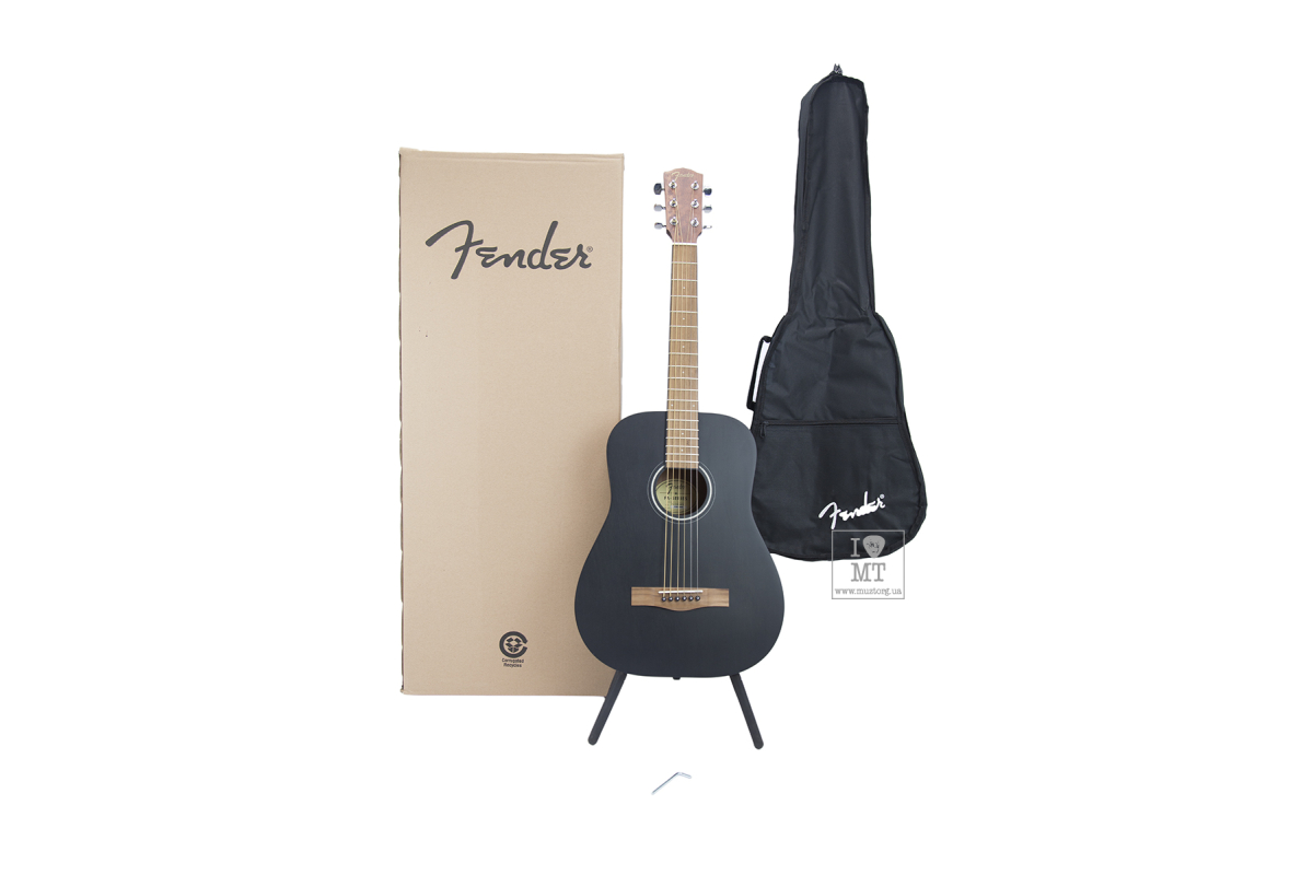 Гитара акустическая FENDER FA-15 STEEL 3/4 BLACK WN w/BAG